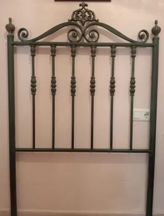 Cabecero forja verde cama 90 cm