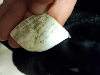 Abrigo negro de pelo  marca dasco