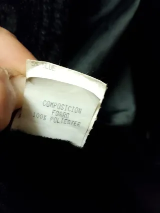 Abrigo negro de pelo  marca dasco