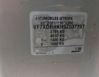 Llanta citroen 7jx16ch5-39 jumpy hdi 120 410555
