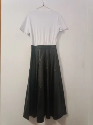 Vestido Zara blanco y negro