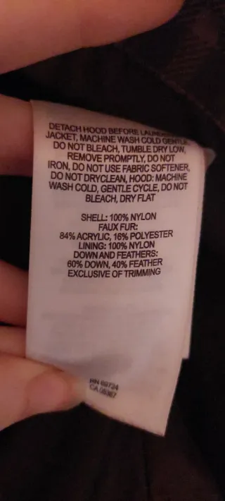 Chaqueta Columbia acolchada plumón natural y pluma