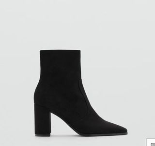 Botines Mango Tacón Negro