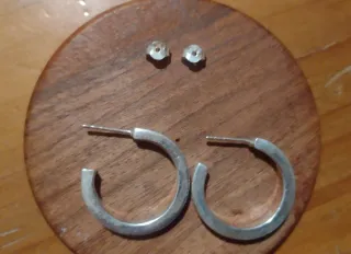 Pendientes Aro Plata 925 Arenado brillante