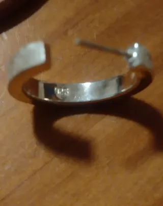 Pendientes Aro Plata 925 Arenado brillante