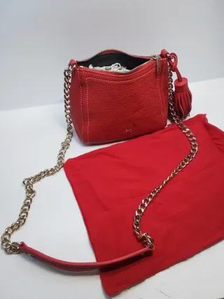 Bolso fiesta Purificación García piel rojo