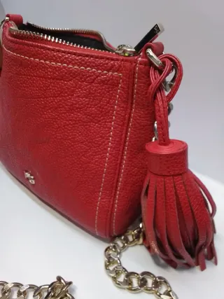 Bolso fiesta Purificación García piel rojo