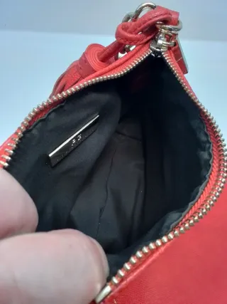 Bolso fiesta Purificación García piel rojo