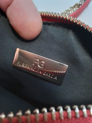 Bolso fiesta Purificación García piel rojo