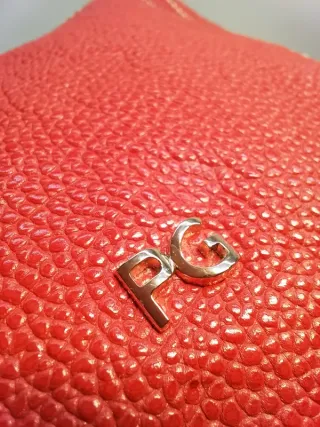 Bolso fiesta Purificación García piel rojo