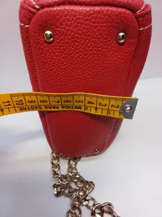 Bolso fiesta Purificación García piel rojo