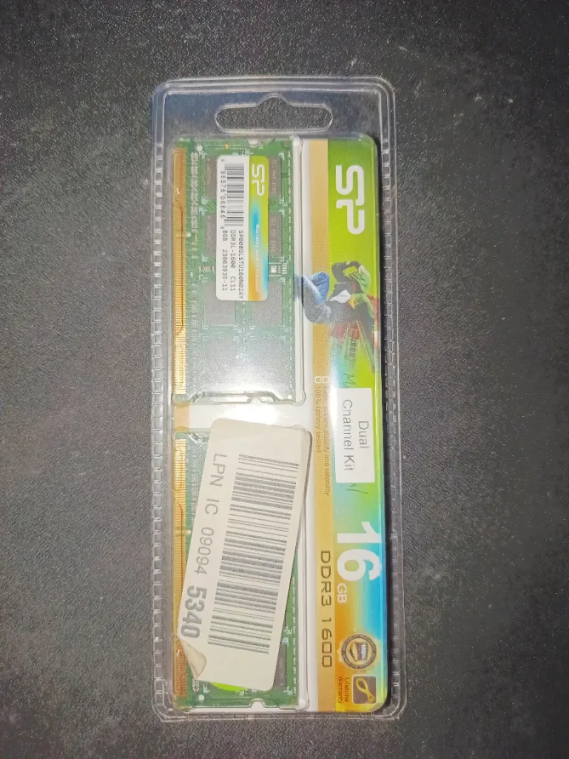Kit 16GB DDR3 SP Dual Channel Portátil