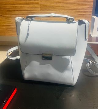Bolso mochila celeste