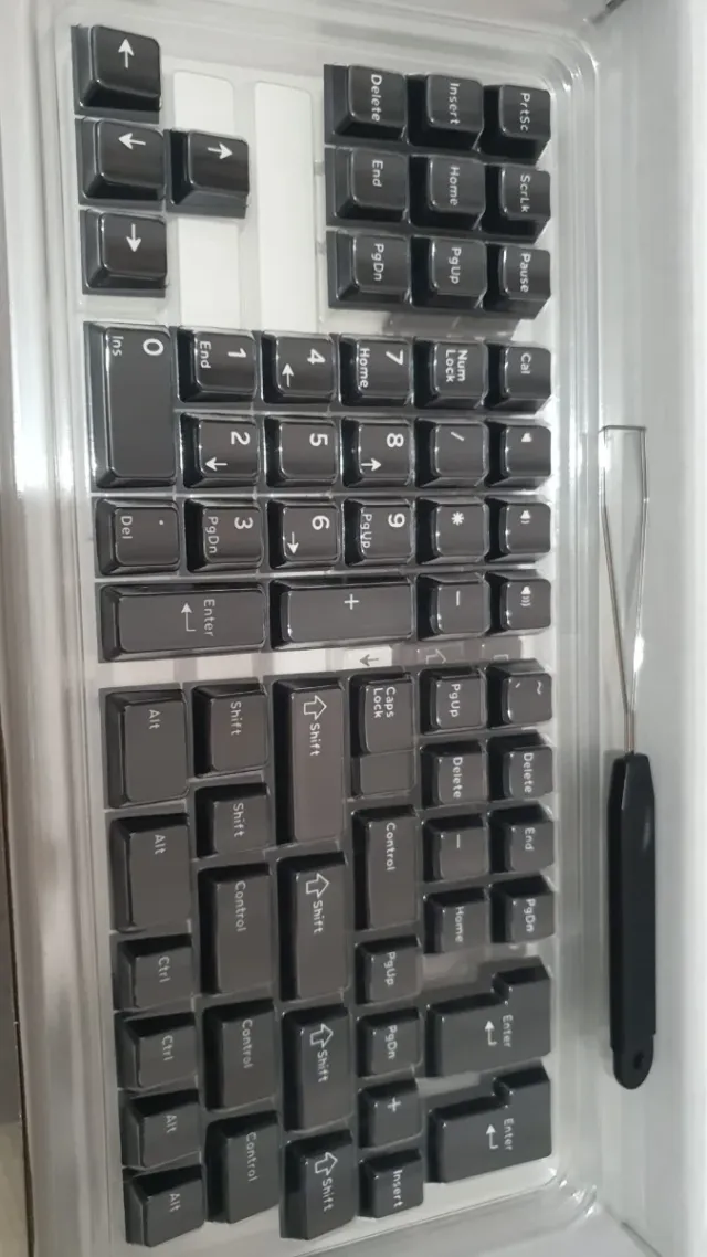 182 PCS Set Teclas Teclado Vintage Gris Oscuro
