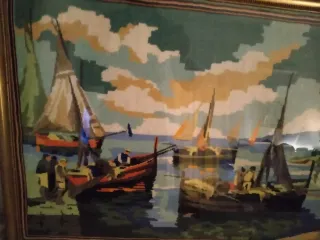 Arazzo artigianale scena marina