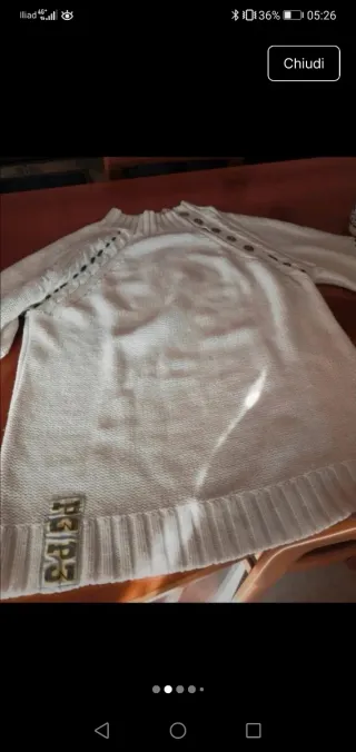 Maglione bianco uomo