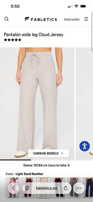 Conjunto Fabletics Gris Talla S