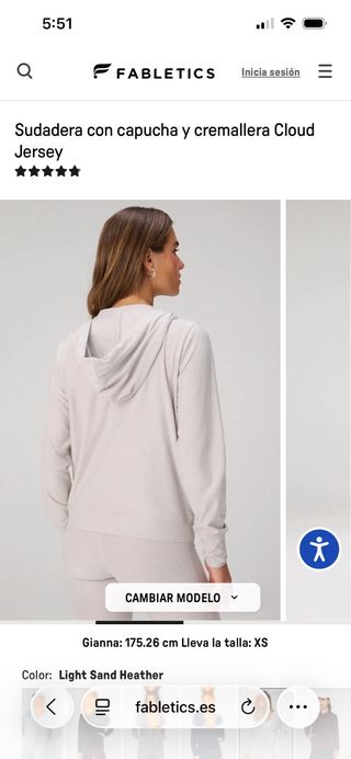 Conjunto Fabletics Gris Talla S