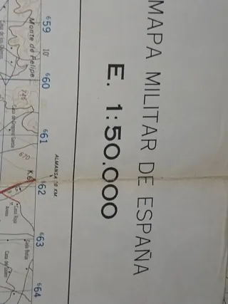 Mapa Militar España Yecla Totana 1:50.000