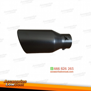 COLA DE ESCAPE REDONDA 102MM NEGRA