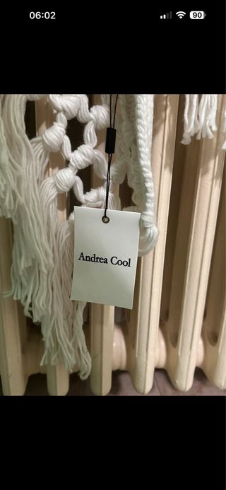 Mantella donna taglia unica panna/bianco