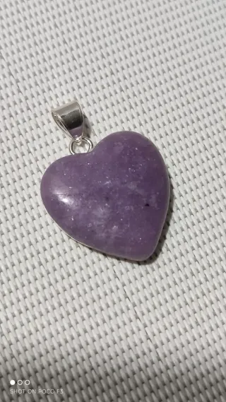 Colgante Corazón Amatista Plata 925.