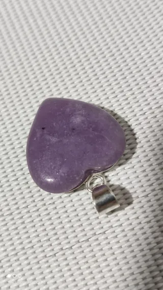 Colgante Corazón Amatista Plata 925.