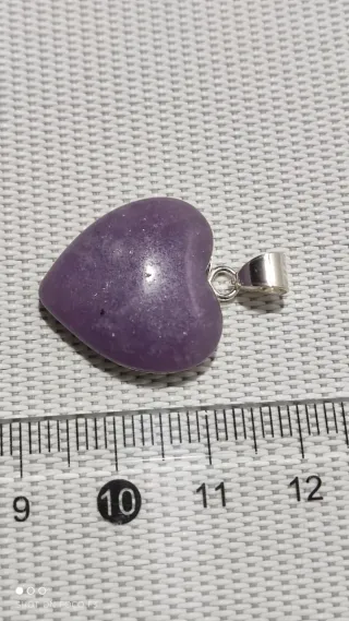 Colgante Corazón Amatista Plata 925.