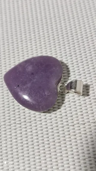 Colgante Corazón Amatista Plata 925.
