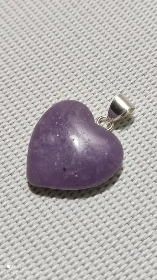 Colgante Corazón Amatista Plata 925.
