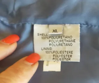 Giacca donna azzurra effetto coccodrillo