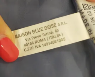 Giacca donna azzurra effetto coccodrillo