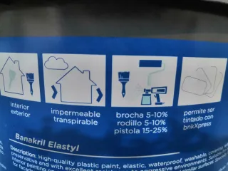 Pintura fachadas Banakril Elastyl blanca 15L