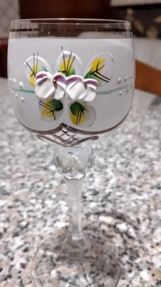 Bicchiere Murano Vintage Fiori