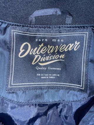 Chaqueta Bomber Zara Azul y Verde