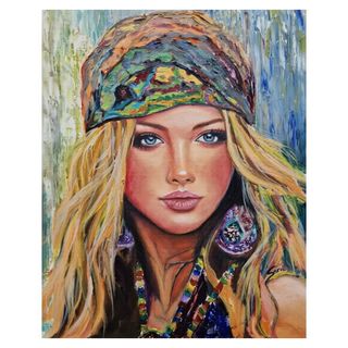 Oleo SARA HARLEY 33x40 cm