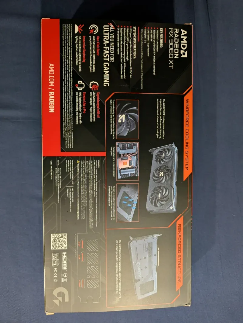 Gigabyte RX 9060 XT Tarjeta Gráfica 16gb afbeelding 2