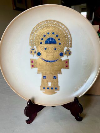 Piatto decorativo Morbelli in porcellana