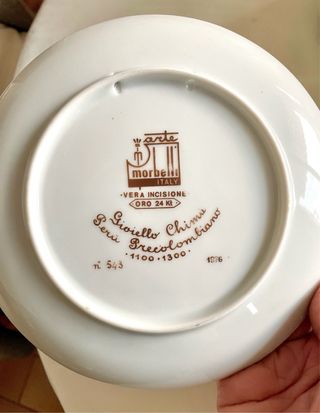 Piatto decorativo Morbelli in porcellana