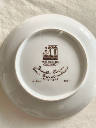 Piatto decorativo Morbelli in porcellana