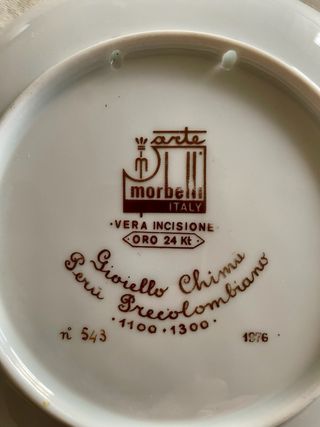 Piatto decorativo Morbelli in porcellana