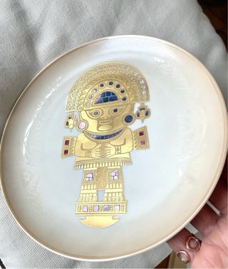 Piatto decorativo Morbelli in porcellana