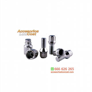 JUEGO DE 4 TORNILLOS ANTIRROBO Y 2 LLAVES (28 mm)