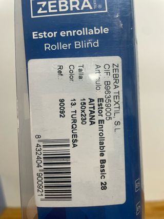 Estor enrollable azul 159x230