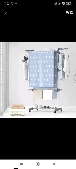 Tendedero de ropa metálico plegable