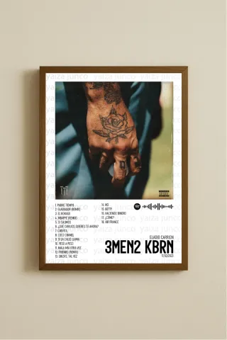 Cuadro Eladio Carrion 3MEN2 KBRN. marco negro