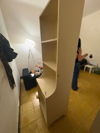 Armario 5 estantes abierto beige