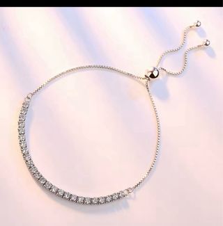 Bracciale Argento 925 Zirconi Regolabile
