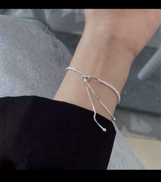 Bracciale Argento 925 Zirconi Regolabile