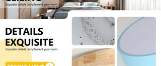 Lámpara LED GHiycotdl 24W Madera Azul 30 Cm